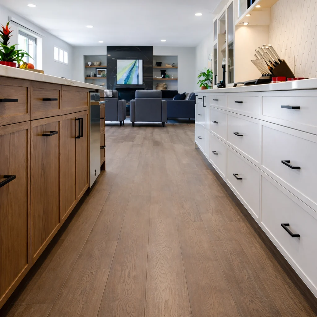 Premium Line kitchen with painted and stained cabinets
